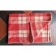 Scarlet & Cream Plaid Welsh baby blankets BB007 Scarlet & Cream Plaid Welsh baby blankets BB007
